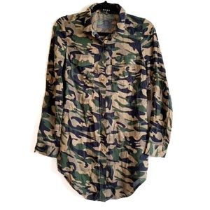 NWT Camo Long Sleeve Shirt Dress